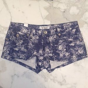 Vintage YMI Shorts Floral print short‎ micro mini shorts size 1